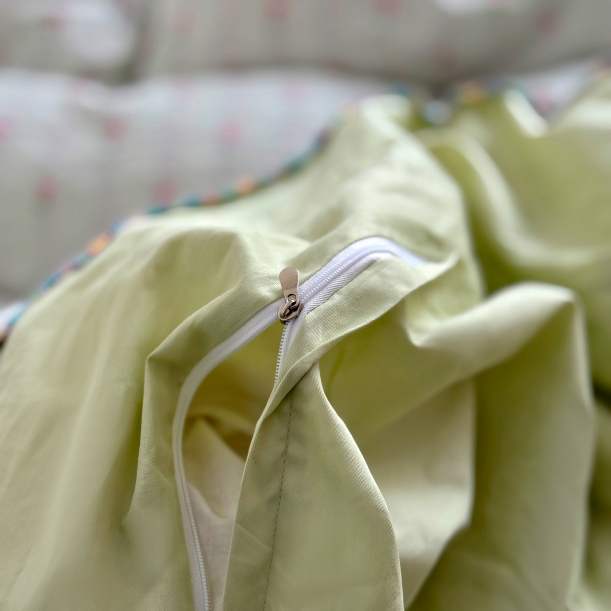 91家纺网 家纺一手货源 找家纺 田野 2026新款全棉水洗提花贝壳边四件套 青郁小朵