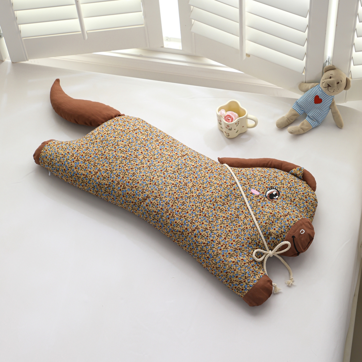 91家纺网 家纺一手货源 找家纺 芯洲 2026春夏新款卡通小马造型可爱抱枕荞麦枕枕头枕芯 吉祥小马-黄