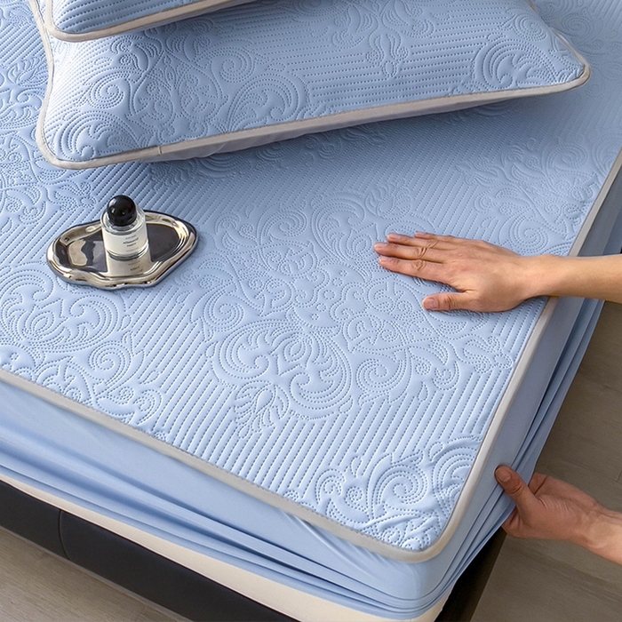 91家纺网 家纺一手货源 找家纺 （总）乐家欣 2026新款凉感欧式夏被床笠四件套