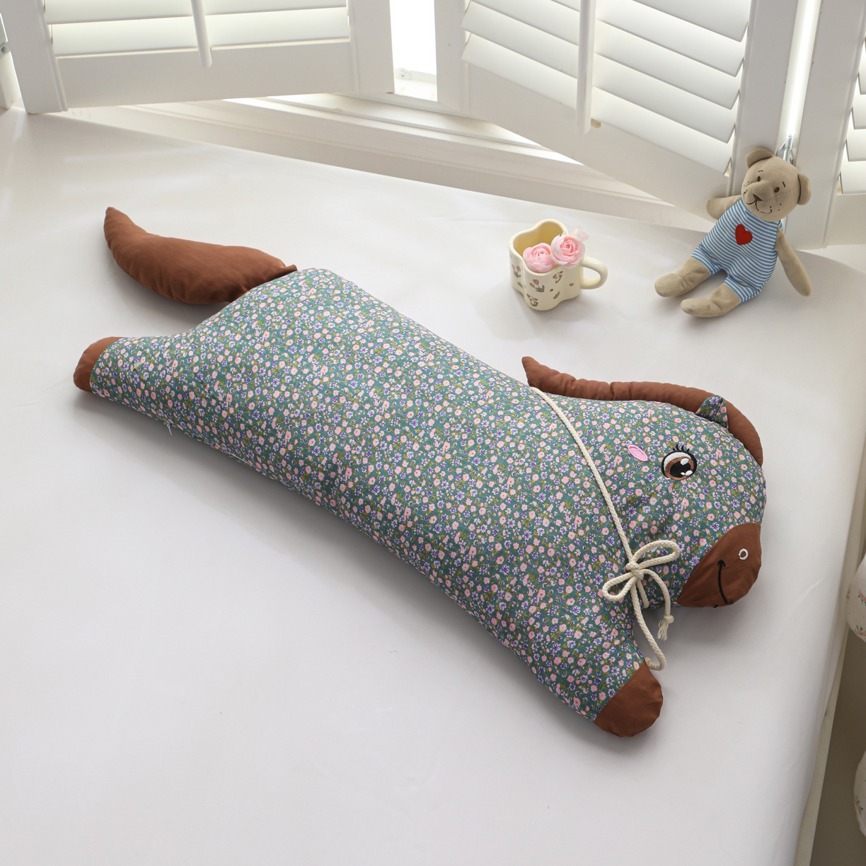 芯洲 2026春夏新款卡通小马造型可爱抱枕荞麦枕枕头枕芯 吉祥小马-绿