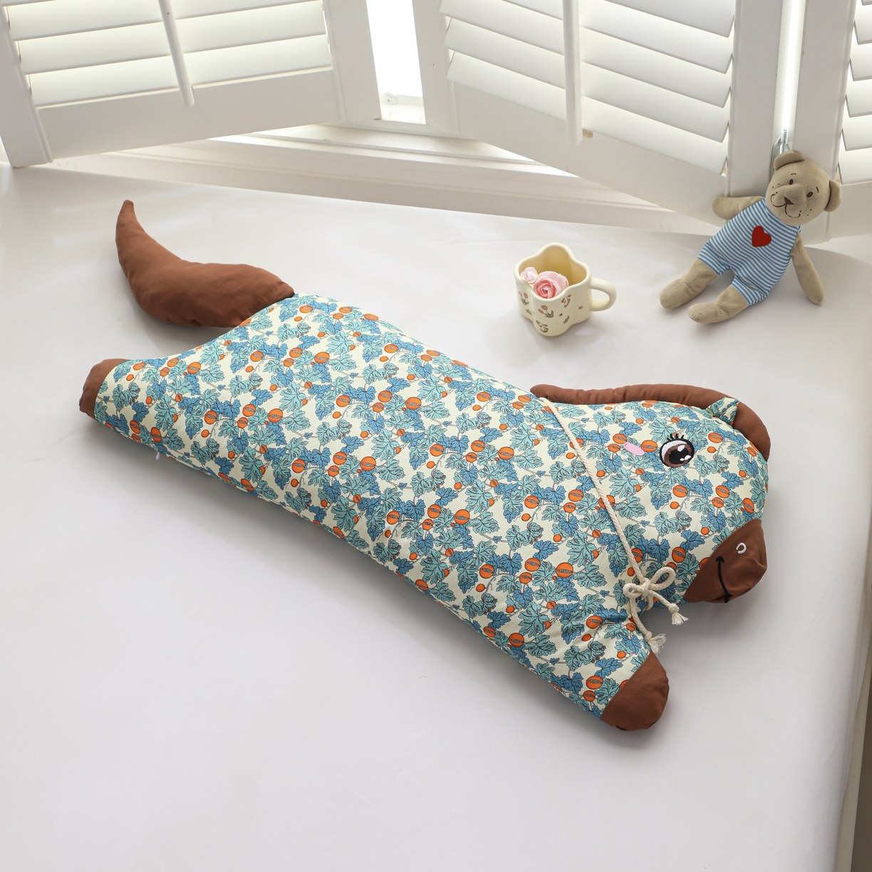 芯洲 2026春夏新款卡通小马造型可爱抱枕荞麦枕枕头枕芯 吉祥小马-青