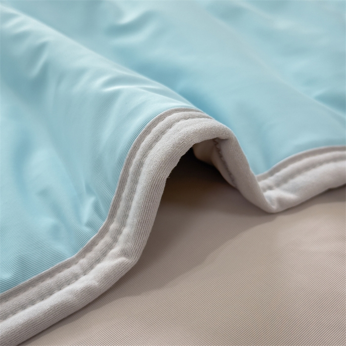 91家纺网 家纺一手货源 找家纺 乐家欣 2026新款凉感丝夏被系列 凉感夏被-清水蓝