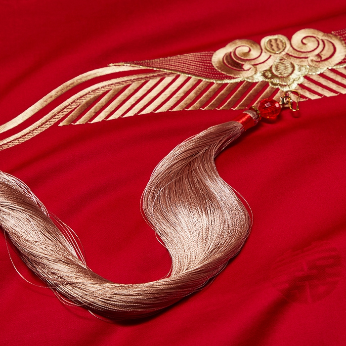 91家纺网 家纺一手货源 找家纺 红翻天婚庆 2026新款全棉纯棉刺绣款婚庆系列四件套多件套-贵族盛典系列 100S贵族盛典-金