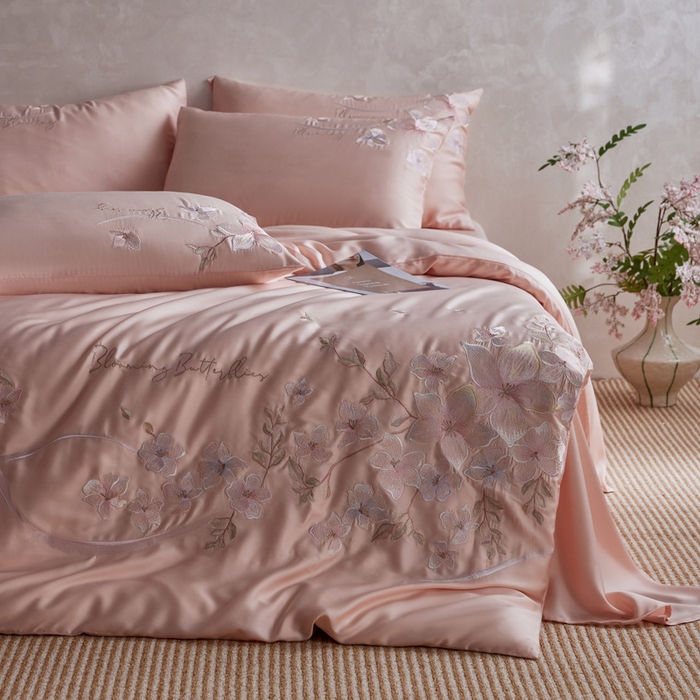 爱缦 2026新款60支兰精天丝四件套--至真系列 玉粉