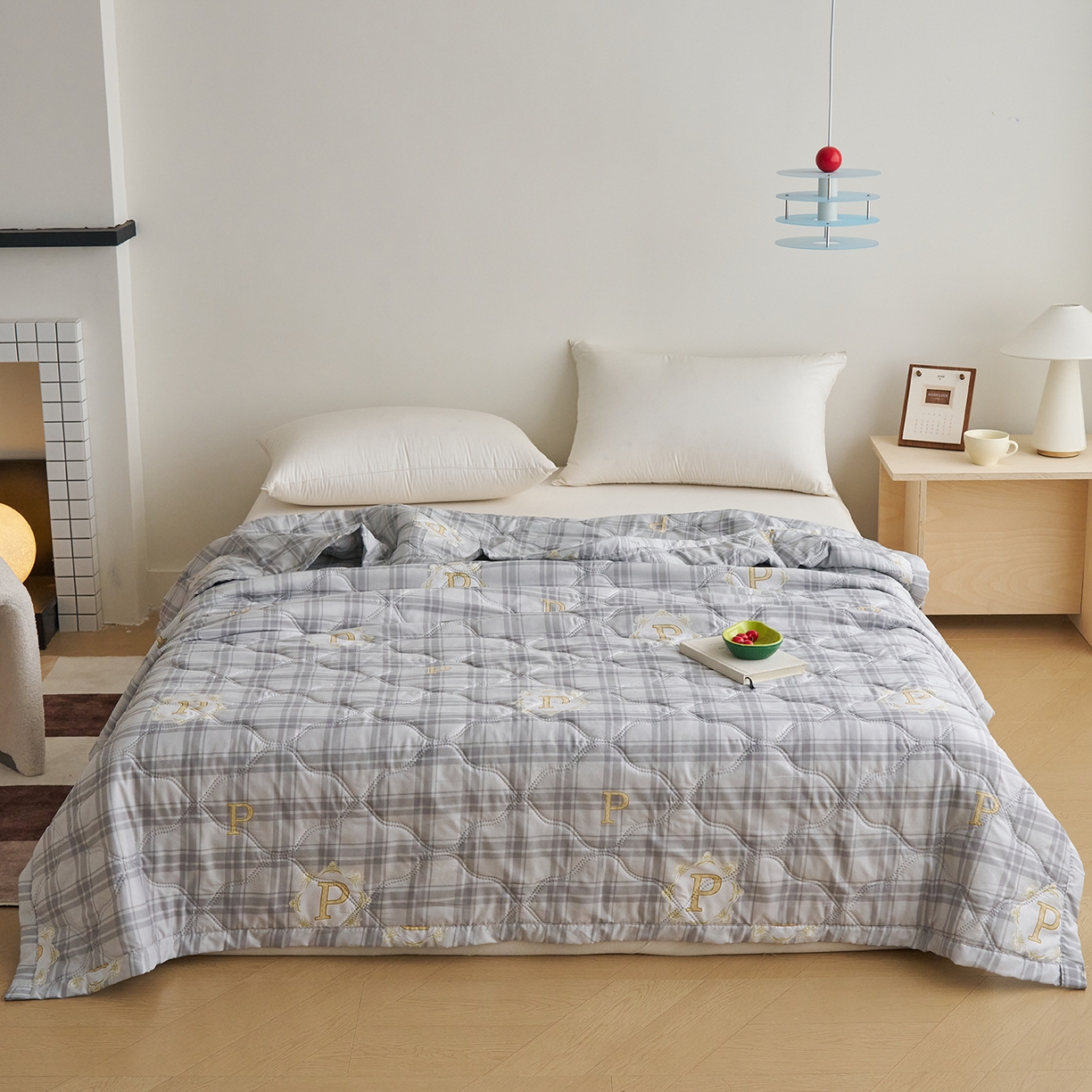 悦织湾家纺 2026新款超声波夏被亲肤绒夏凉被芦荟棉夏季被子批发供货赠品礼品被便宜夏被空调被 爱情字母