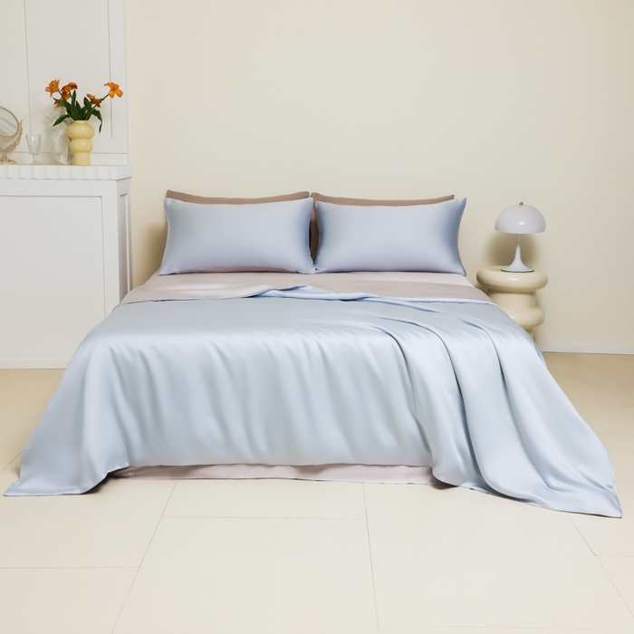 91家纺网 家纺一手货源 找家纺 （总）缦绣阁家纺 2026新款夏季水洗冰丝轻奢四件套及丝滑裸睡被套被罩单品