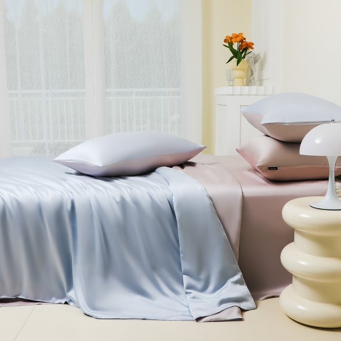 91家纺网 家纺一手货源 找家纺 （总）缦绣阁家纺 2026新款夏季水洗冰丝轻奢四件套及丝滑裸睡被套被罩单品