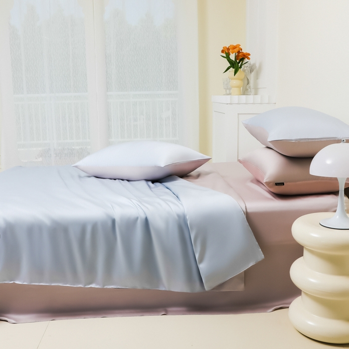 91家纺网 家纺一手货源 找家纺 （总）缦绣阁家纺 2026新款夏季水洗冰丝轻奢四件套及丝滑裸睡被套被罩单品