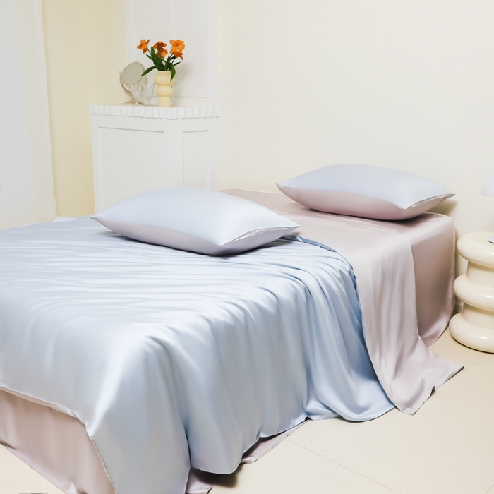 91家纺网 家纺一手货源 找家纺 （总）缦绣阁家纺 2026新款夏季水洗冰丝轻奢四件套及丝滑裸睡被套被罩单品