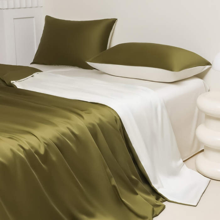 91家纺网 家纺一手货源 找家纺 （总）缦绣阁家纺 2026新款夏季水洗冰丝轻奢四件套及丝滑裸睡被套被罩单品