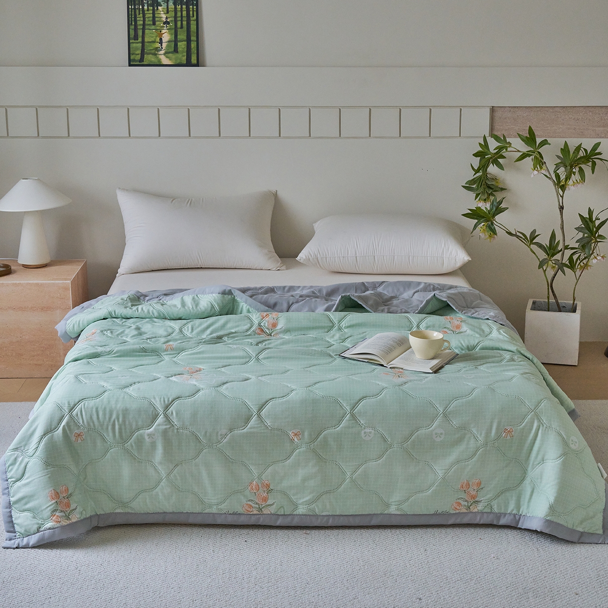 悦织湾家纺 2026新款超声波夏被亲肤绒夏凉被芦荟棉夏季被子批发供货赠品礼品被便宜夏被空调被 春晓