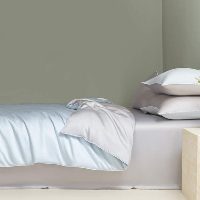 91家纺网 家纺一手货源 找家纺 （总）缦绣阁家纺 2026新款夏季轻奢水洗仿真丝四件套凉感丝床单被套纯色冰丝床笠双人三件套