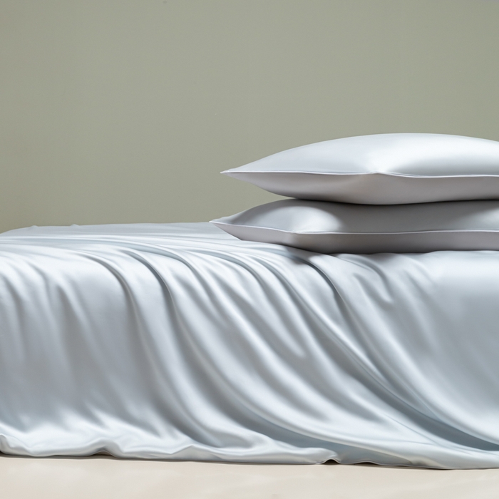 91家纺网 家纺一手货源 找家纺 （总）缦绣阁家纺 2026新款夏季轻奢水洗仿真丝四件套凉感丝床单被套纯色冰丝床笠双人三件套