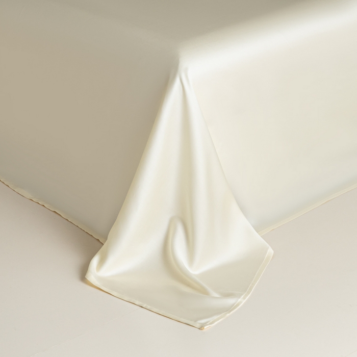 91家纺网 家纺一手货源 找家纺 缦绣阁家纺 2026新款夏季轻奢水洗仿真丝四件套凉感丝床单被套纯色冰丝床笠双人三件套 麻绳款-果绿芝士