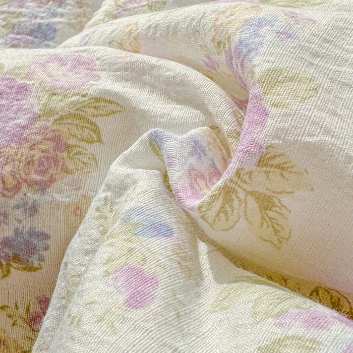 91家纺网 家纺一手货源 找家纺 水木坊 2026新款云感双层纱抗菌花边夏被夏凉被空调被-晴风系列 晴风-梦境之间