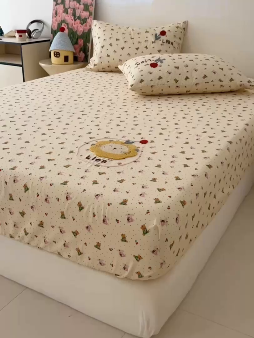 91家纺网 家纺一手货源 找家纺 （总）舒居家纺 2026新款13070全棉纯棉毛巾绣单床笠床笠单件