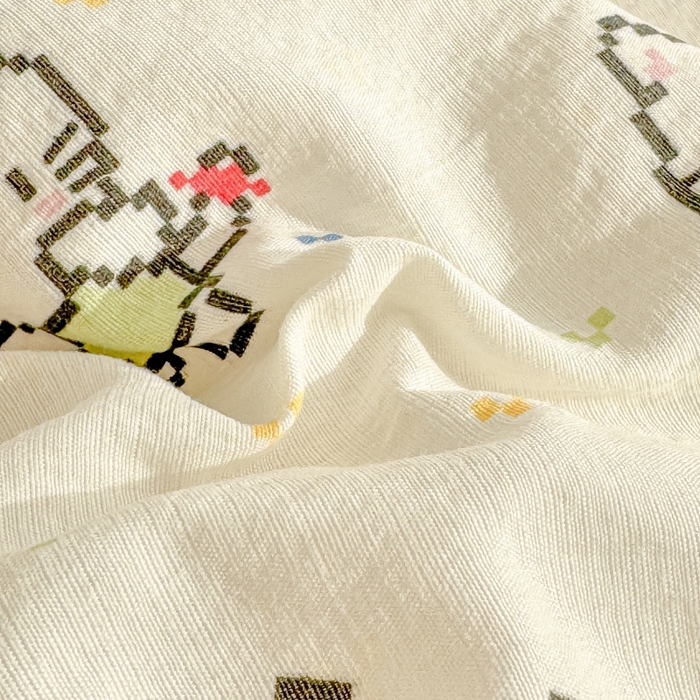 91家纺网 家纺一手货源 找家纺 水木坊 2026新款云感双层纱抗菌花边夏被夏凉被空调被-晴风系列 晴风-像素小猫