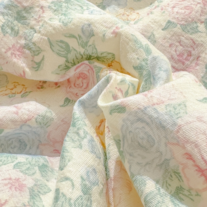 91家纺网 家纺一手货源 找家纺 水木坊 2026新款云感双层纱抗菌花边夏被夏凉被空调被-晴风系列 晴风-童话花岛