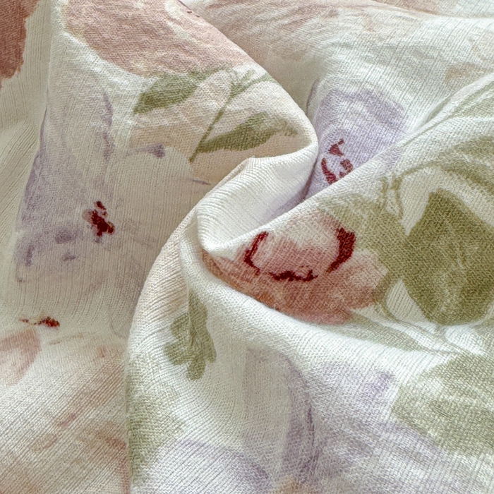 91家纺网 家纺一手货源 找家纺 水木坊 2026新款云感双层纱抗菌花边夏被夏凉被空调被-晴风系列 晴风-花漾集