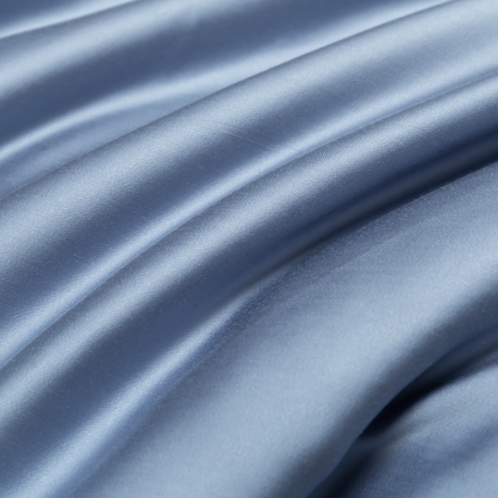 91家纺网 家纺一手货源 找家纺 缦绣阁家纺 2026新款夏季轻奢水洗仿真丝四件套凉感丝床单被套纯色冰丝床笠双人三件套 麻绳款-星海蓝+灰