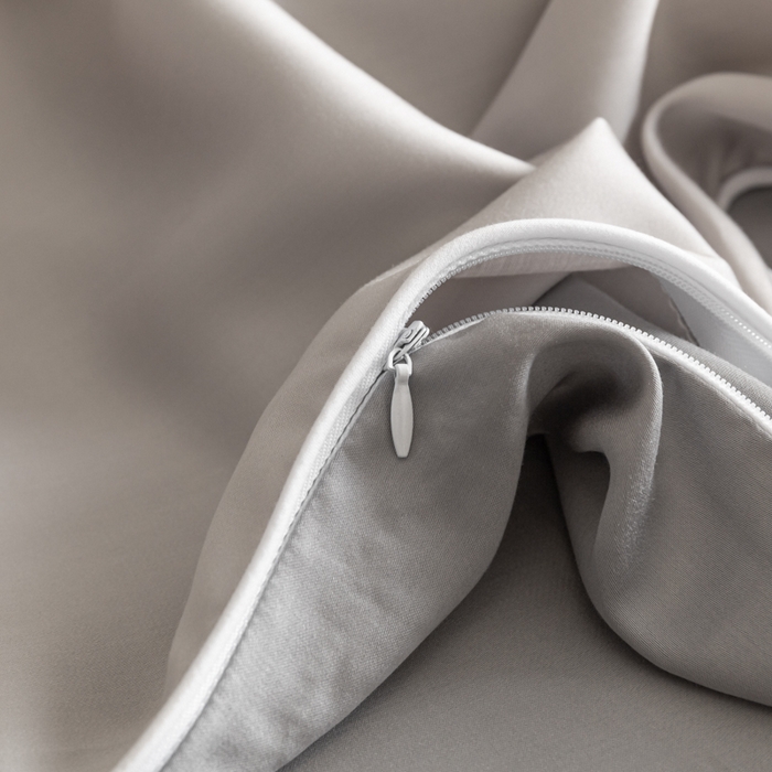 91家纺网 家纺一手货源 找家纺 缦绣阁家纺 2026新款夏季轻奢水洗仿真丝四件套凉感丝床单被套纯色冰丝床笠双人三件套 麻绳款-雾霾高级灰