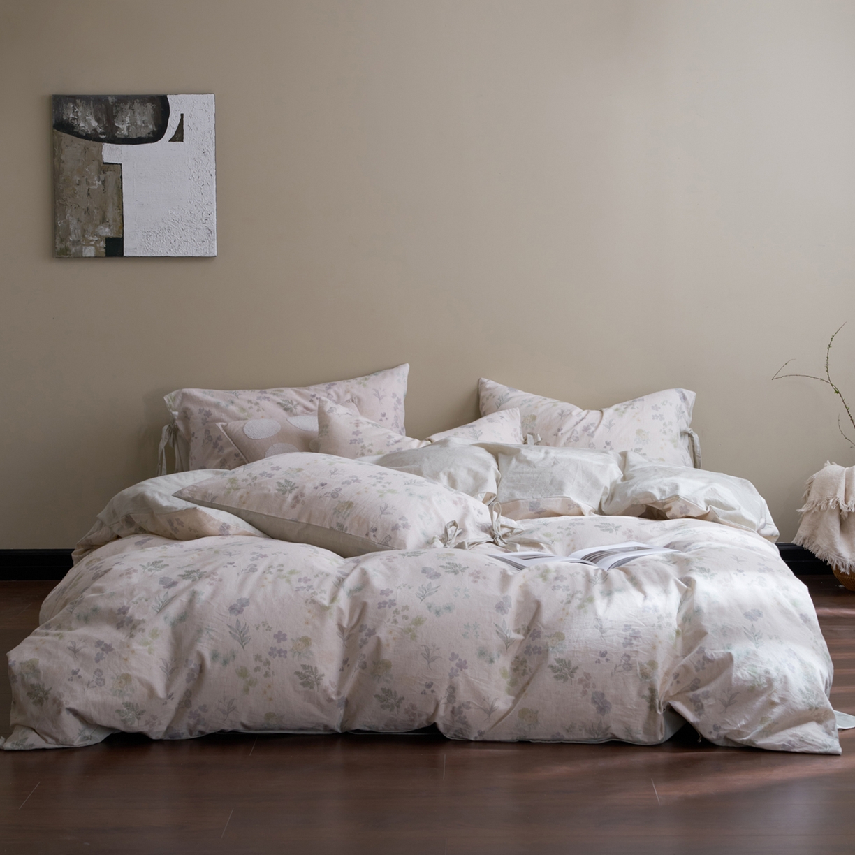 91家纺网 家纺一手货源 找家纺 （总）久典家居 2026新款A类棉麻数码印花四件套