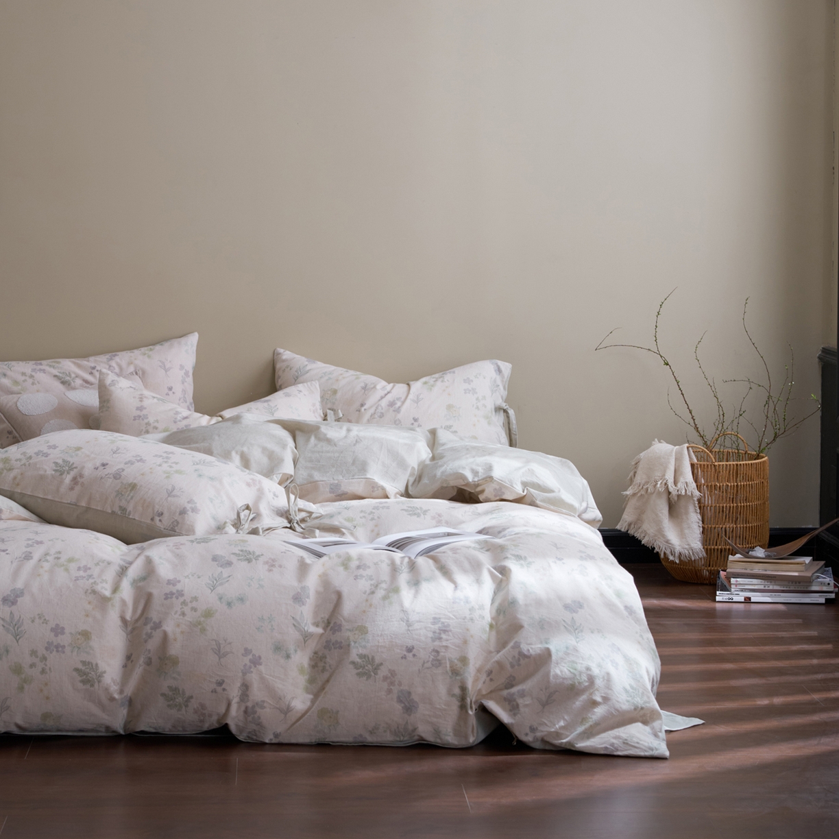 91家纺网 家纺一手货源 找家纺 （总）久典家居 2026新款A类棉麻数码印花四件套