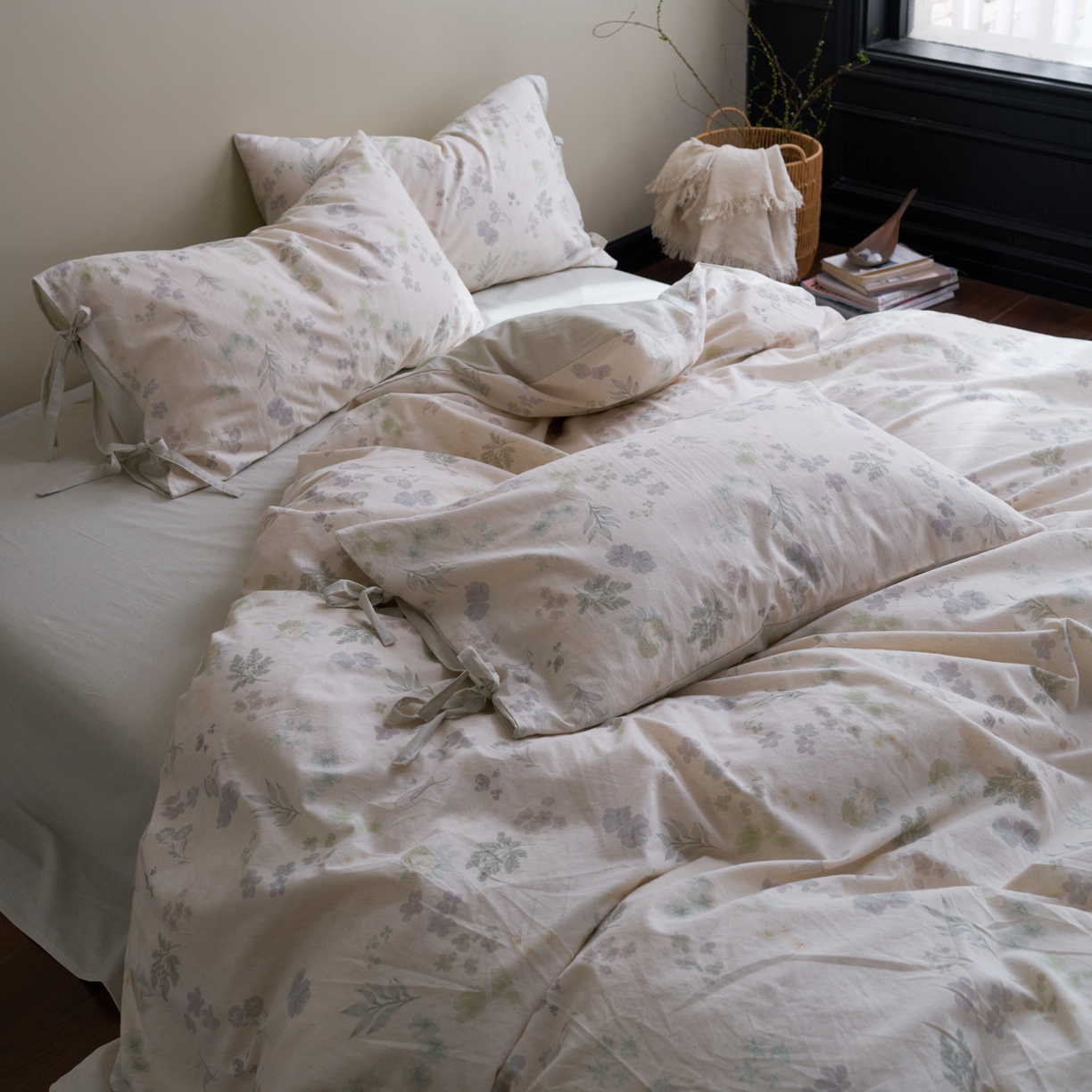 91家纺网 家纺一手货源 找家纺 （总）久典家居 2026新款A类棉麻数码印花四件套