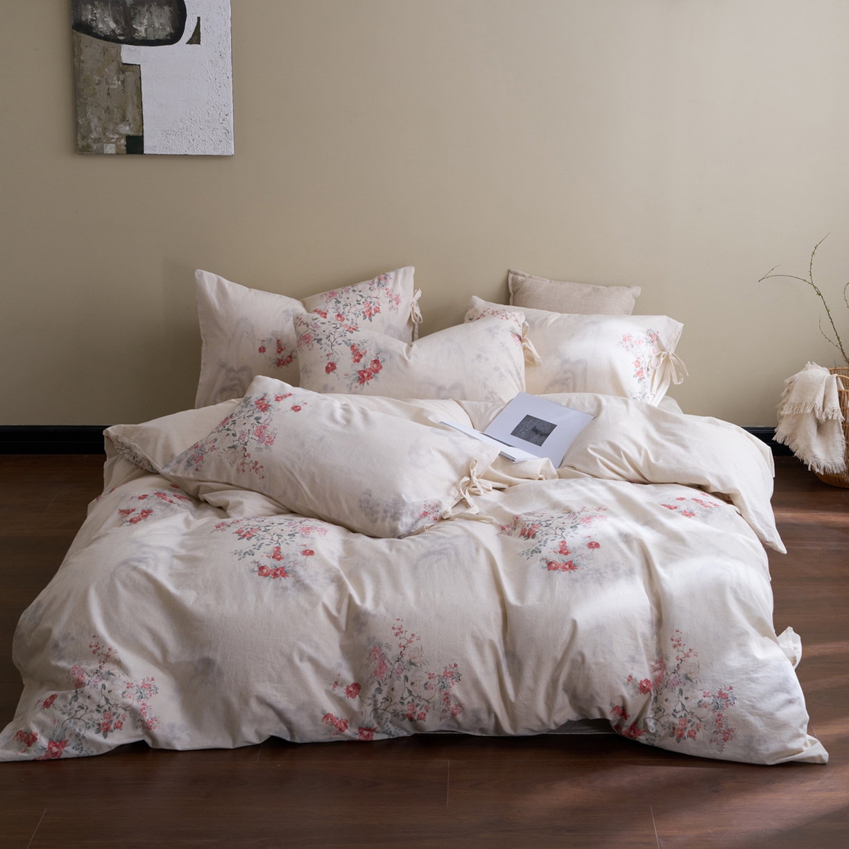 91家纺网 家纺一手货源 找家纺 （总）久典家居 2026新款A类棉麻数码印花四件套