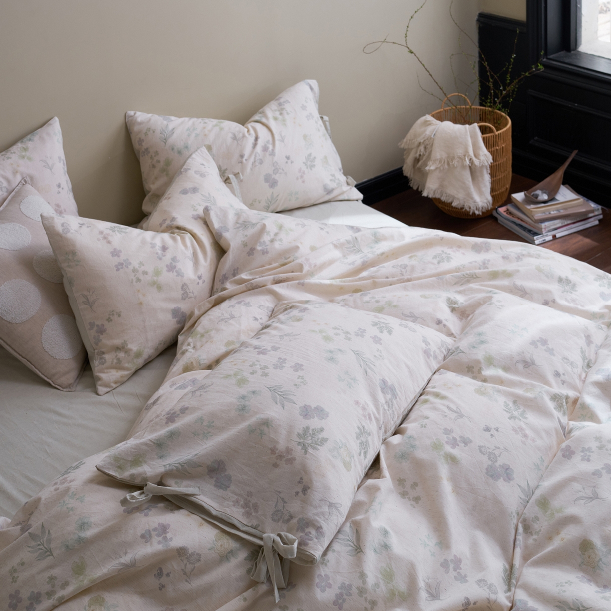 91家纺网 家纺一手货源 找家纺 （总）久典家居 2026新款A类棉麻数码印花四件套