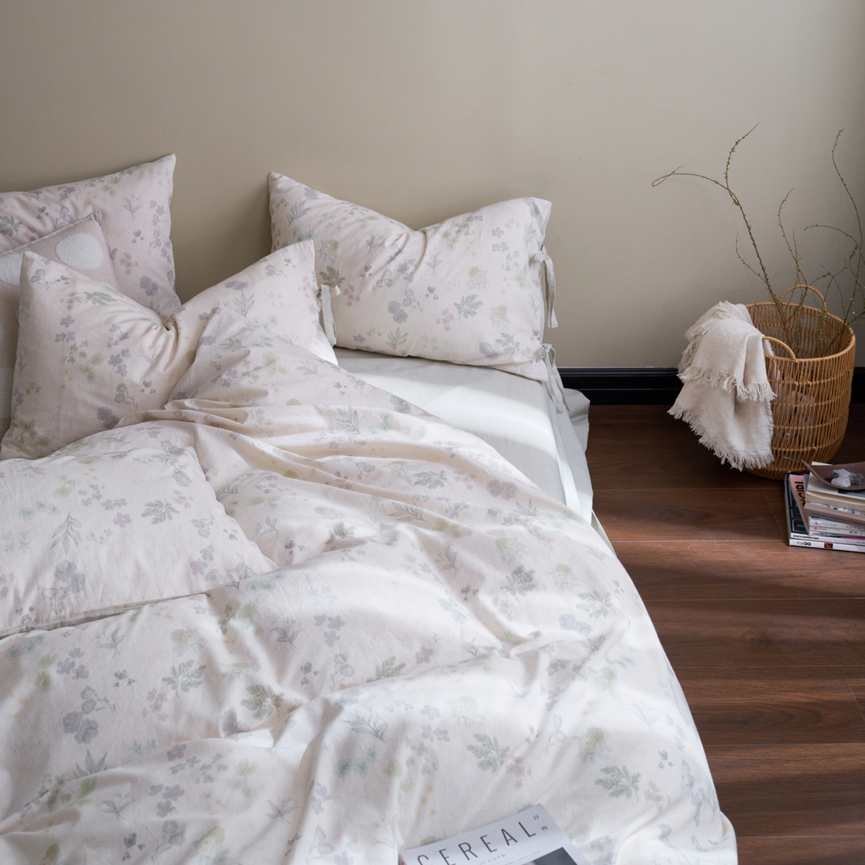 91家纺网 家纺一手货源 找家纺 （总）久典家居 2026新款A类棉麻数码印花四件套