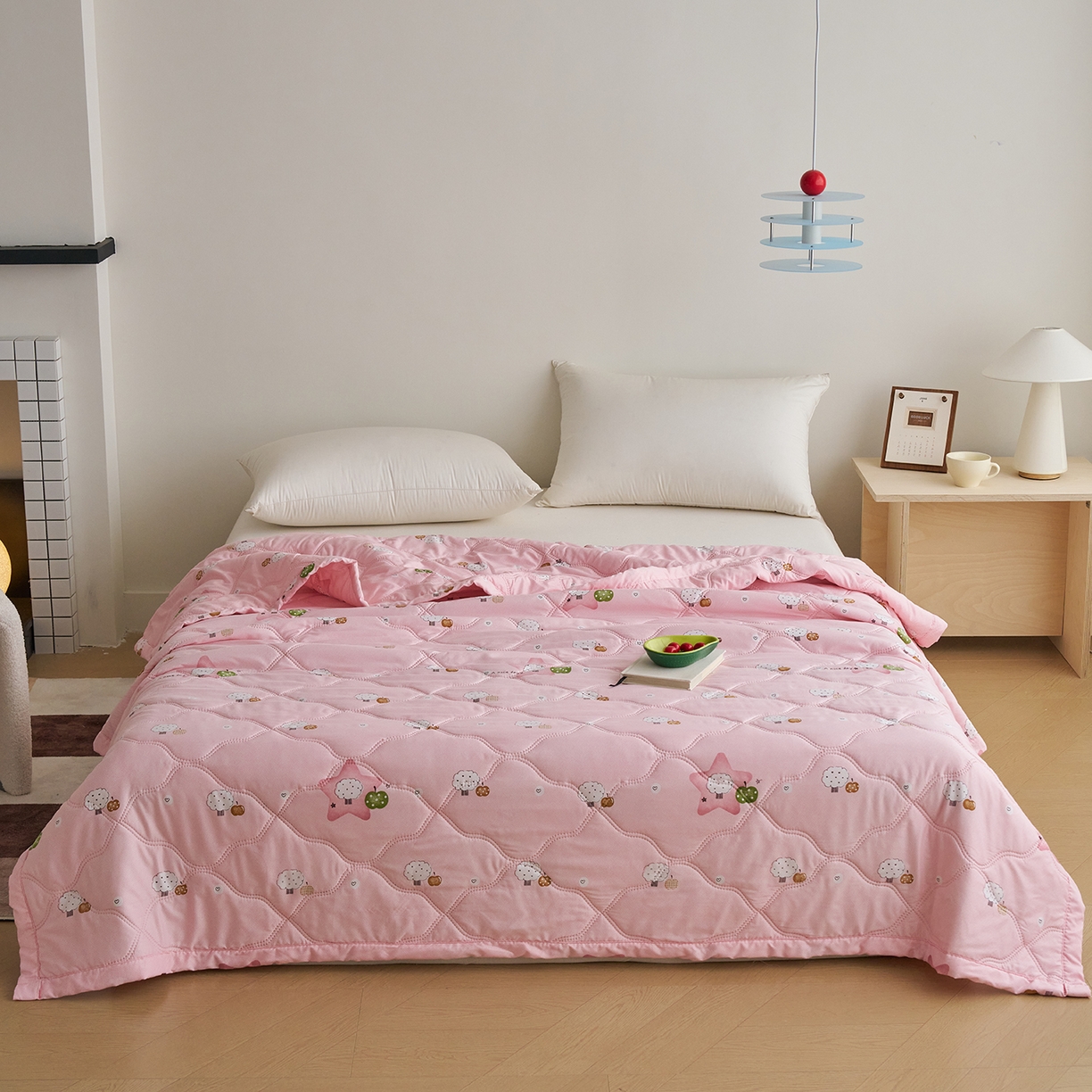 悦织湾家纺 2026新款超声波夏被亲肤绒夏凉被芦荟棉夏季被子批发供货赠品礼品被便宜夏被空调被 可爱乐章