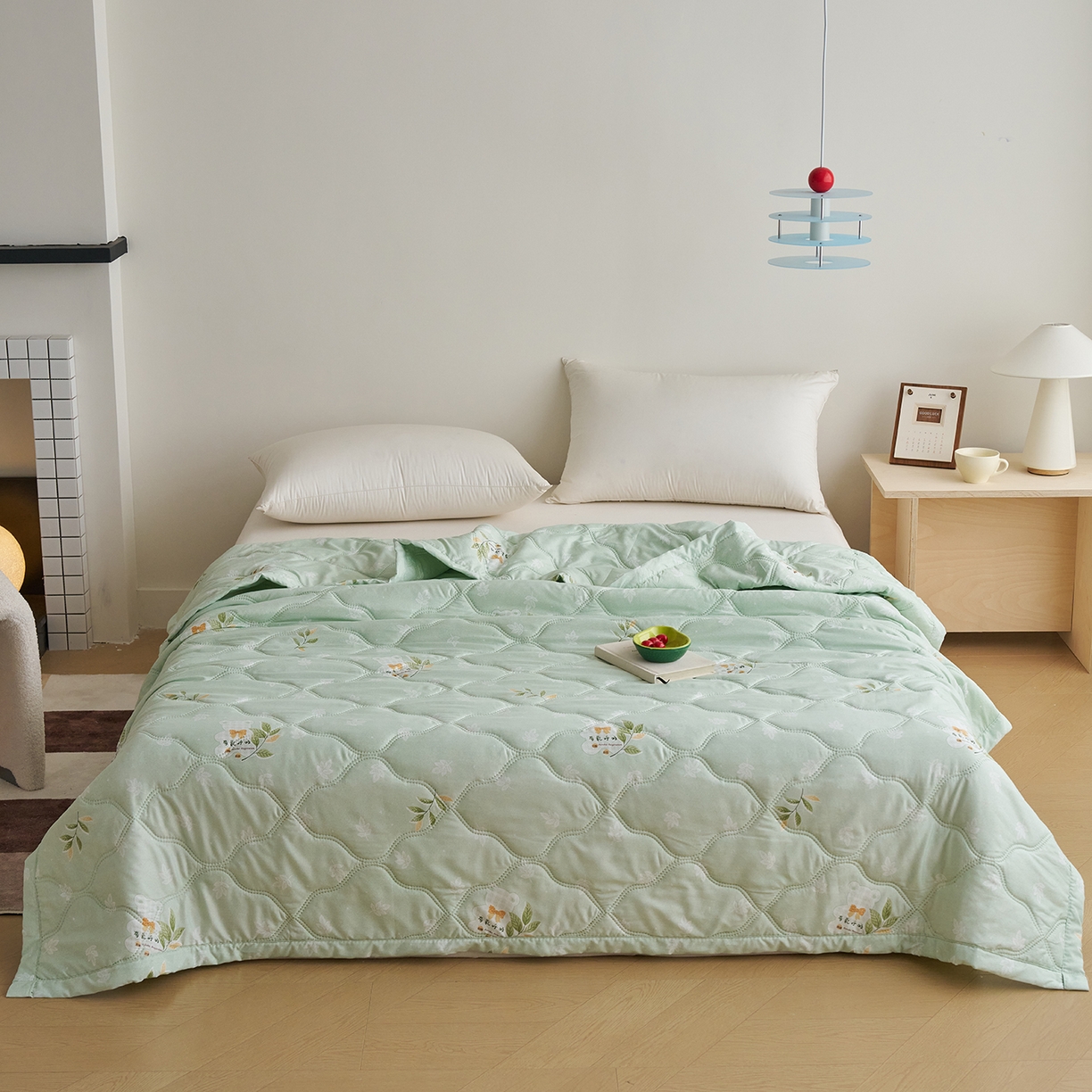 悦织湾家纺 2026新款超声波夏被亲肤绒夏凉被芦荟棉夏季被子批发供货赠品礼品被便宜夏被空调被 绿园春