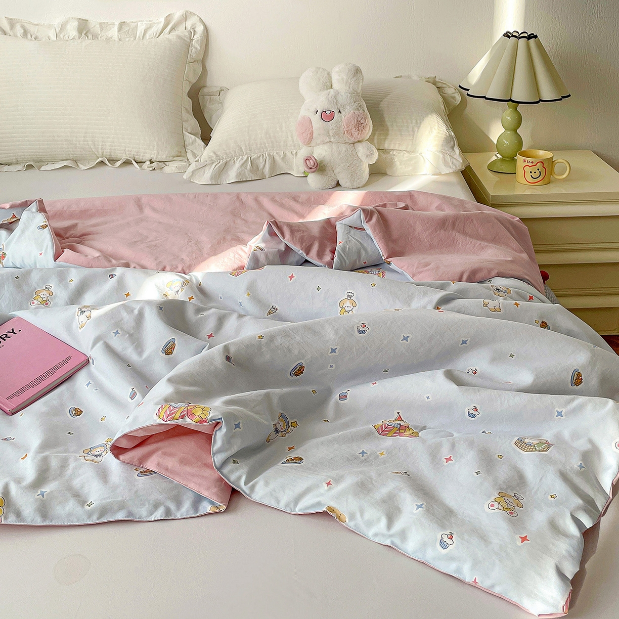 91家纺网 家纺一手货源 找家纺 纽缦家纺 2026春夏新款A类古法水洗棉夏被夏凉被空调被 安琪拉