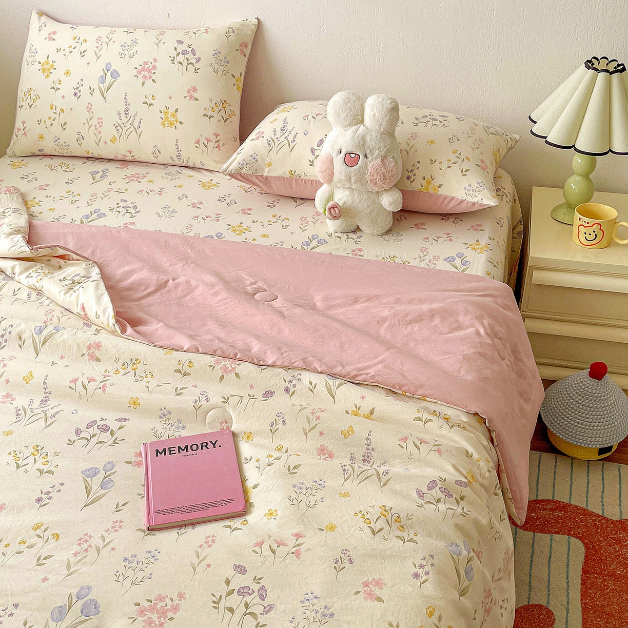 91家纺网 家纺一手货源 找家纺 纽缦家纺 2026春夏新款A类古法水洗棉夏被夏凉被空调被 聆风