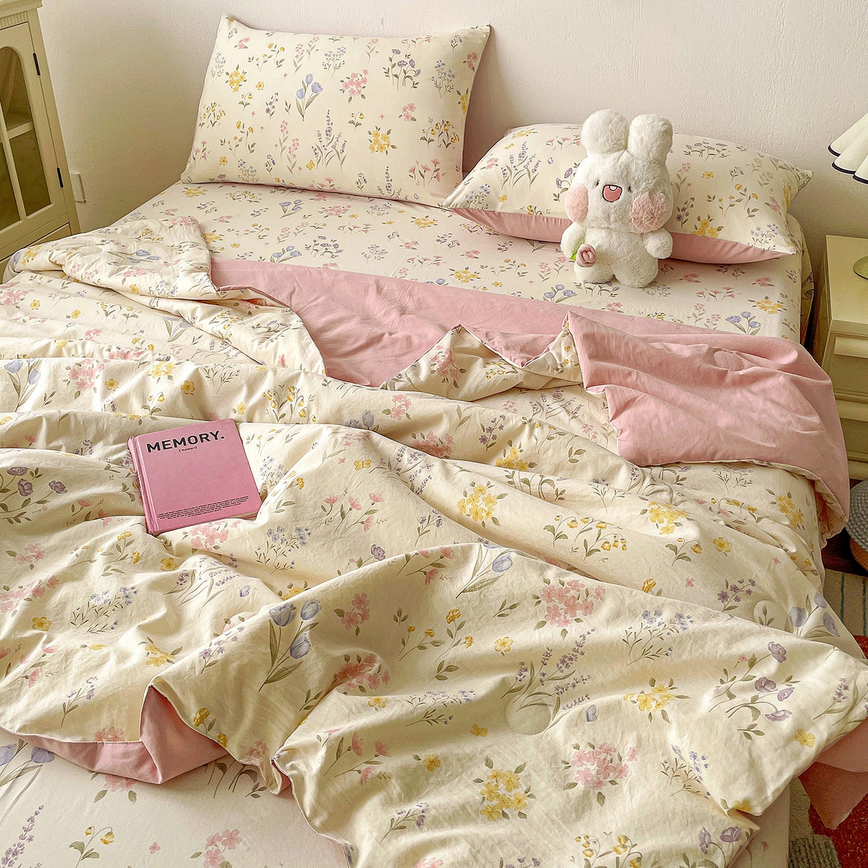 91家纺网 家纺一手货源 找家纺 纽缦家纺 2026春夏新款A类古法水洗棉夏被夏凉被空调被 聆风