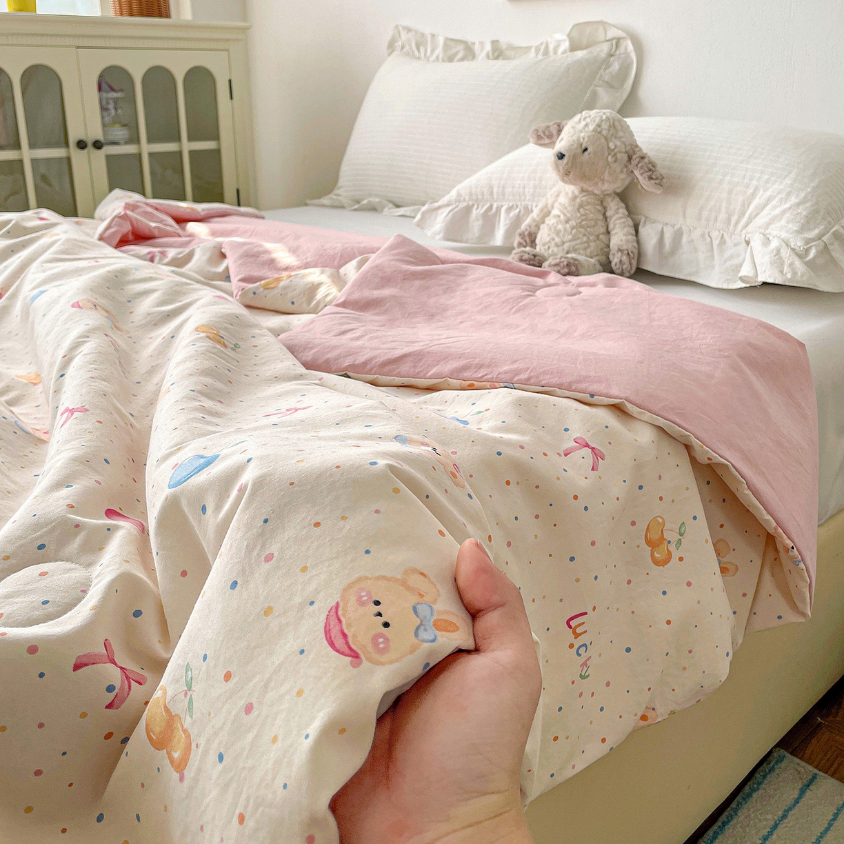 91家纺网 家纺一手货源 找家纺 纽缦家纺 2026春夏新款A类古法水洗棉夏被夏凉被空调被 乐淘