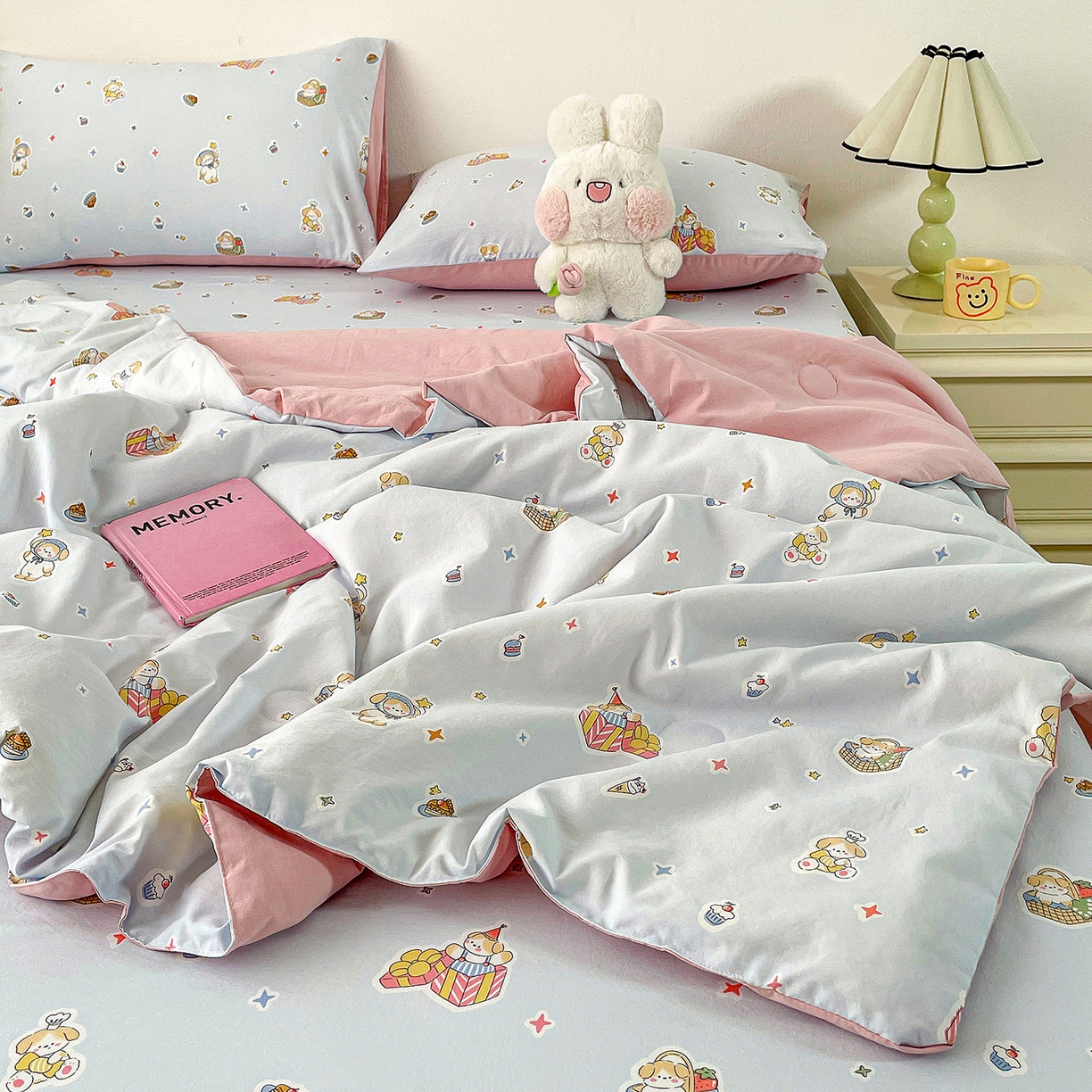 91家纺网 家纺一手货源 找家纺 纽缦家纺 2026春夏新款A类古法水洗棉夏被夏凉被空调被 安琪拉