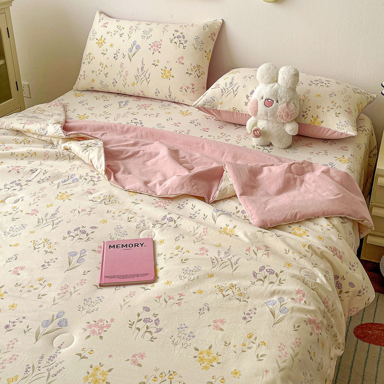 91家纺网 家纺一手货源 找家纺 纽缦家纺 2026春夏新款A类古法水洗棉夏被夏凉被空调被 聆风