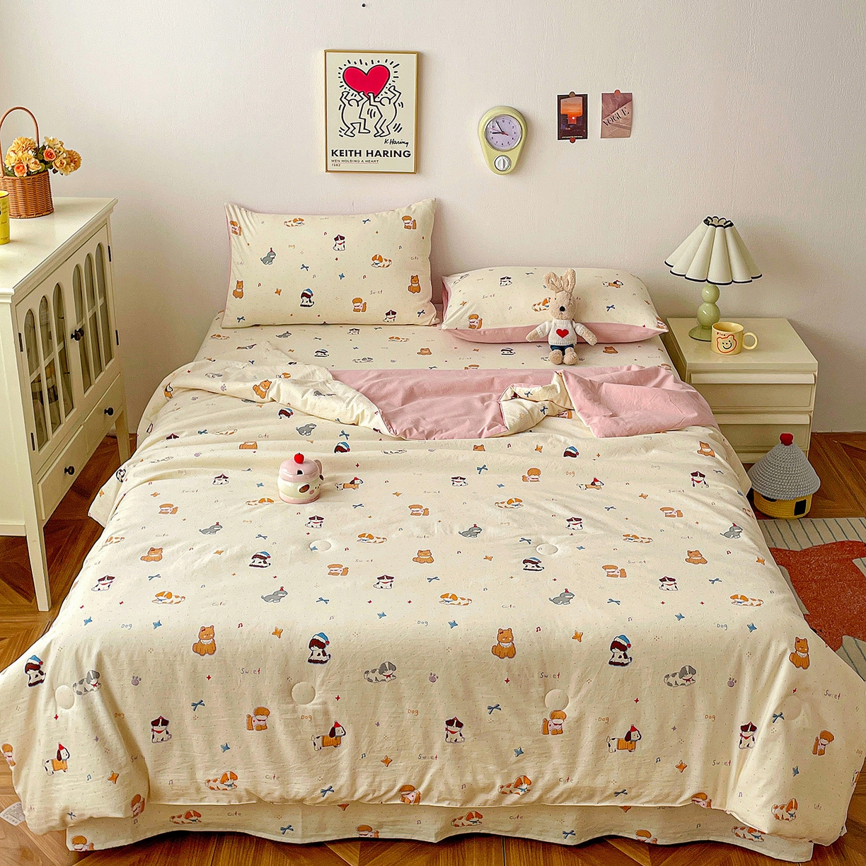 91家纺网 家纺一手货源 找家纺 纽缦家纺 2026春夏新款A类古法水洗棉夏被夏凉被空调被 洛奇