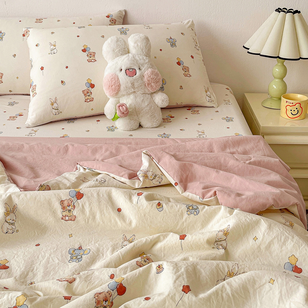 91家纺网 家纺一手货源 找家纺 纽缦家纺 2026春夏新款A类古法水洗棉夏被夏凉被空调被 小飞象