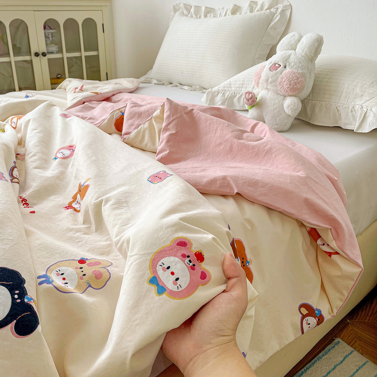 91家纺网 家纺一手货源 找家纺 纽缦家纺 2026春夏新款A类古法水洗棉夏被夏凉被空调被 慕尼