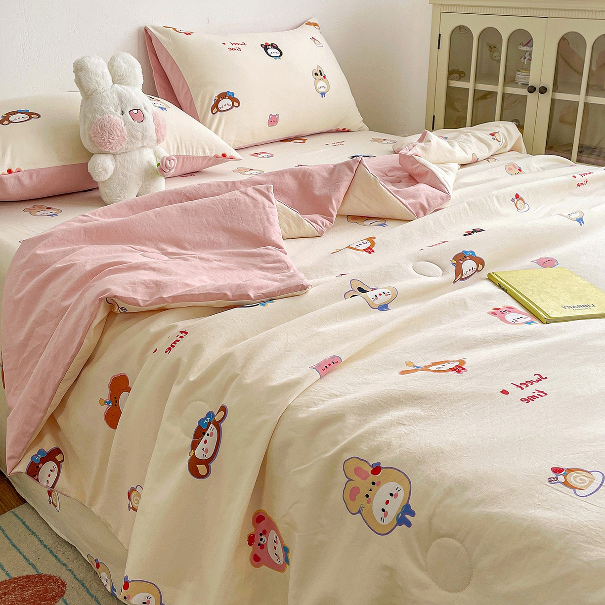 91家纺网 家纺一手货源 找家纺 纽缦家纺 2026春夏新款A类古法水洗棉夏被夏凉被空调被 慕尼