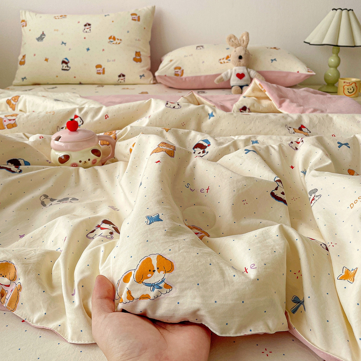 91家纺网 家纺一手货源 找家纺 纽缦家纺 2026春夏新款A类古法水洗棉夏被夏凉被空调被 洛奇