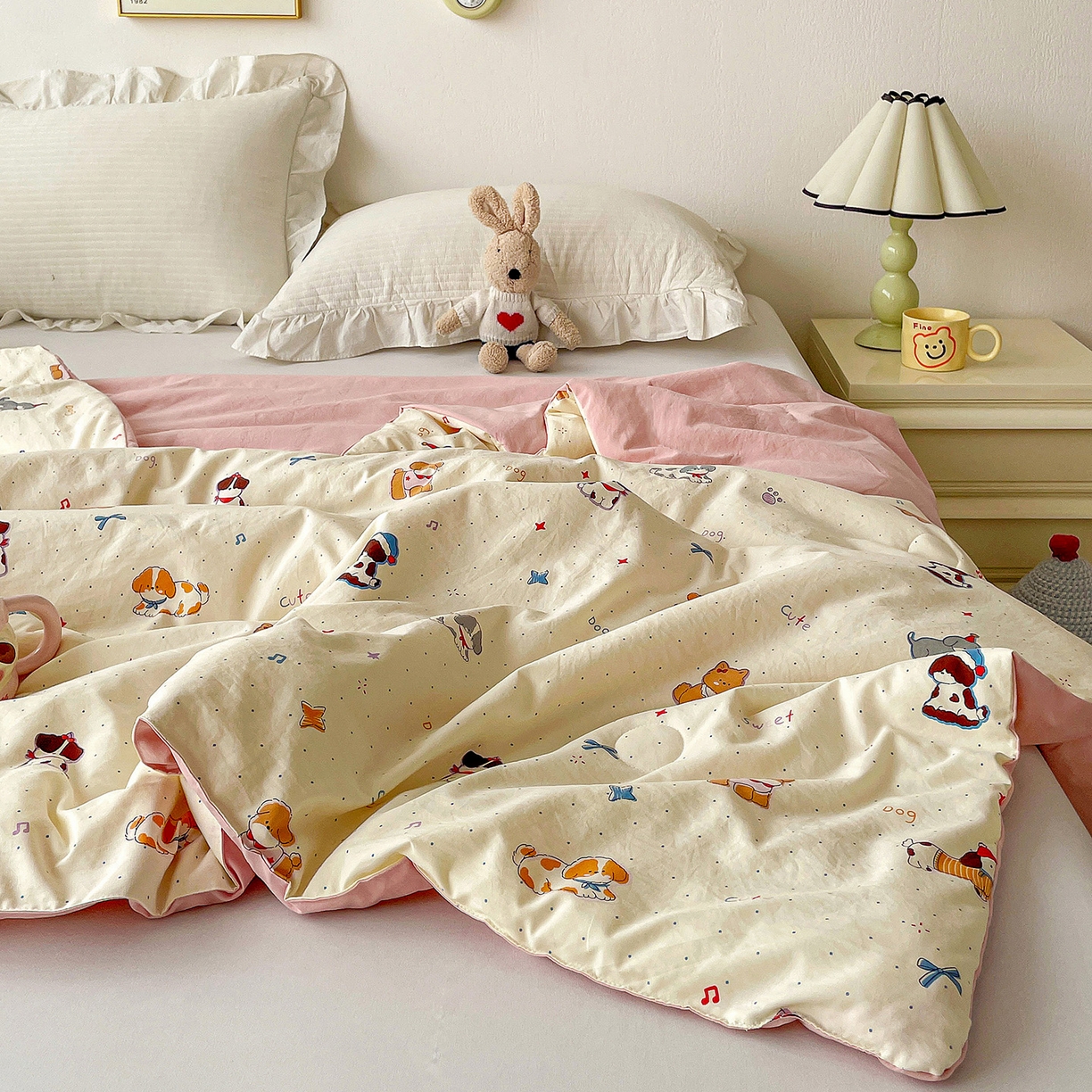 91家纺网 家纺一手货源 找家纺 纽缦家纺 2026春夏新款A类古法水洗棉夏被夏凉被空调被 洛奇