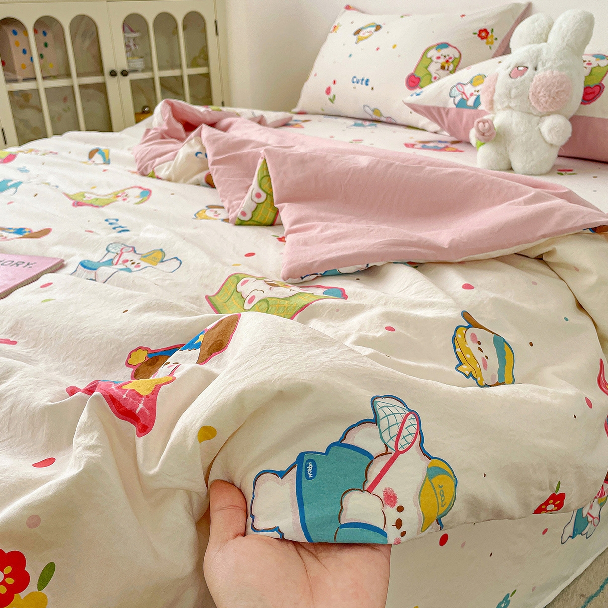 91家纺网 家纺一手货源 找家纺 纽缦家纺 2026春夏新款A类古法水洗棉夏被夏凉被空调被 心愿狗