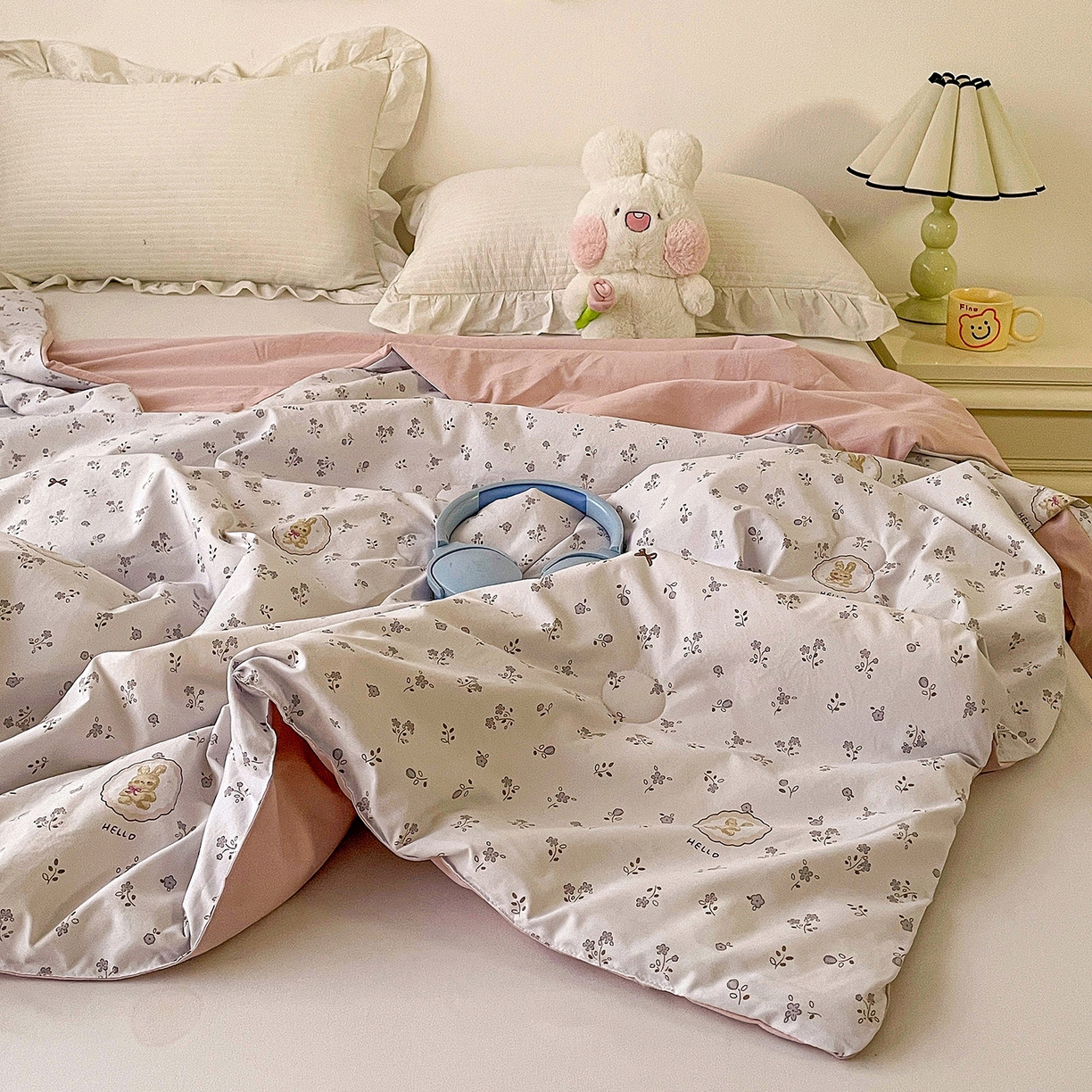 91家纺网 家纺一手货源 找家纺 纽缦家纺 2026春夏新款A类古法水洗棉夏被夏凉被空调被 恋空灰