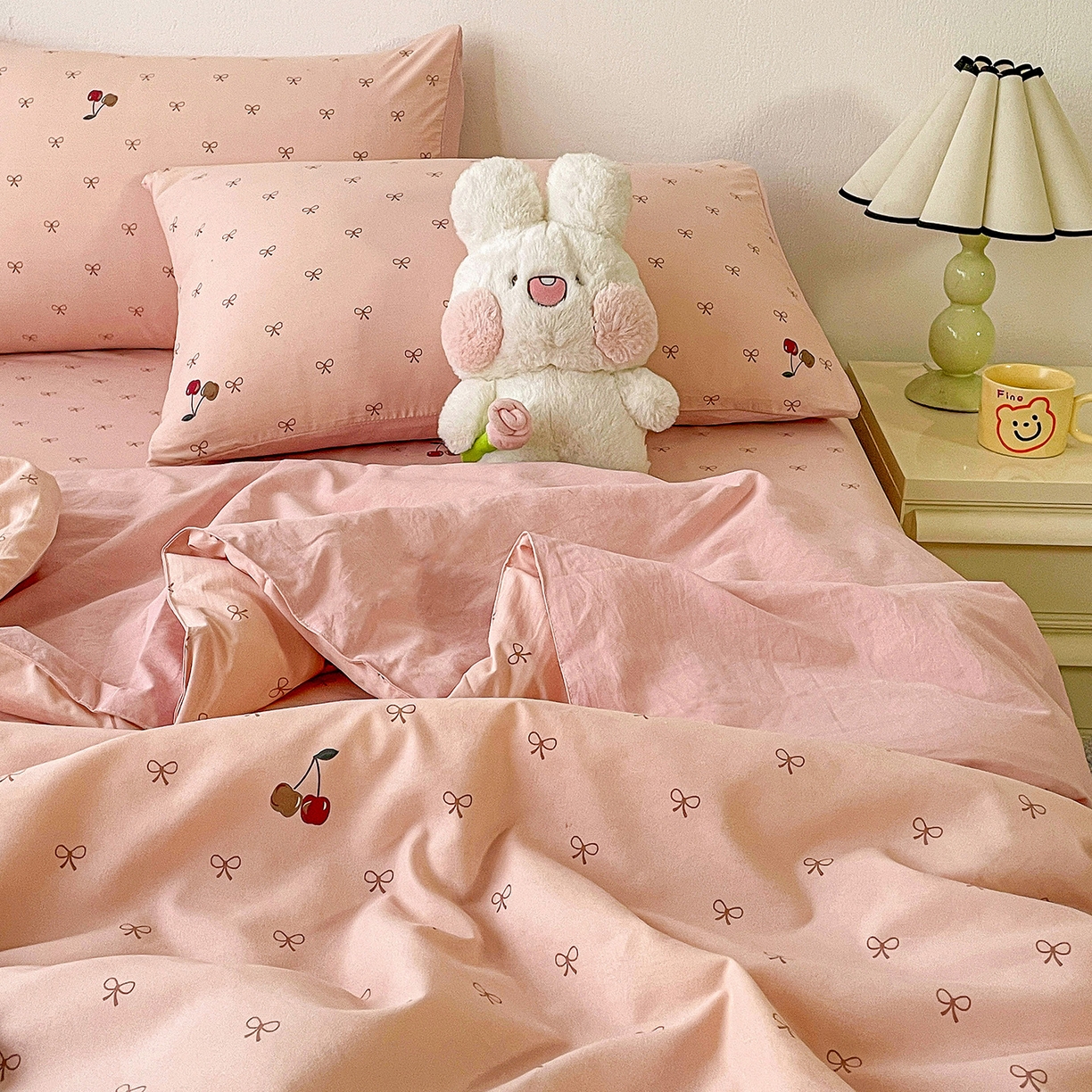 91家纺网 家纺一手货源 找家纺 纽缦家纺 2026春夏新款A类古法水洗棉夏被夏凉被空调被 梦樱粉