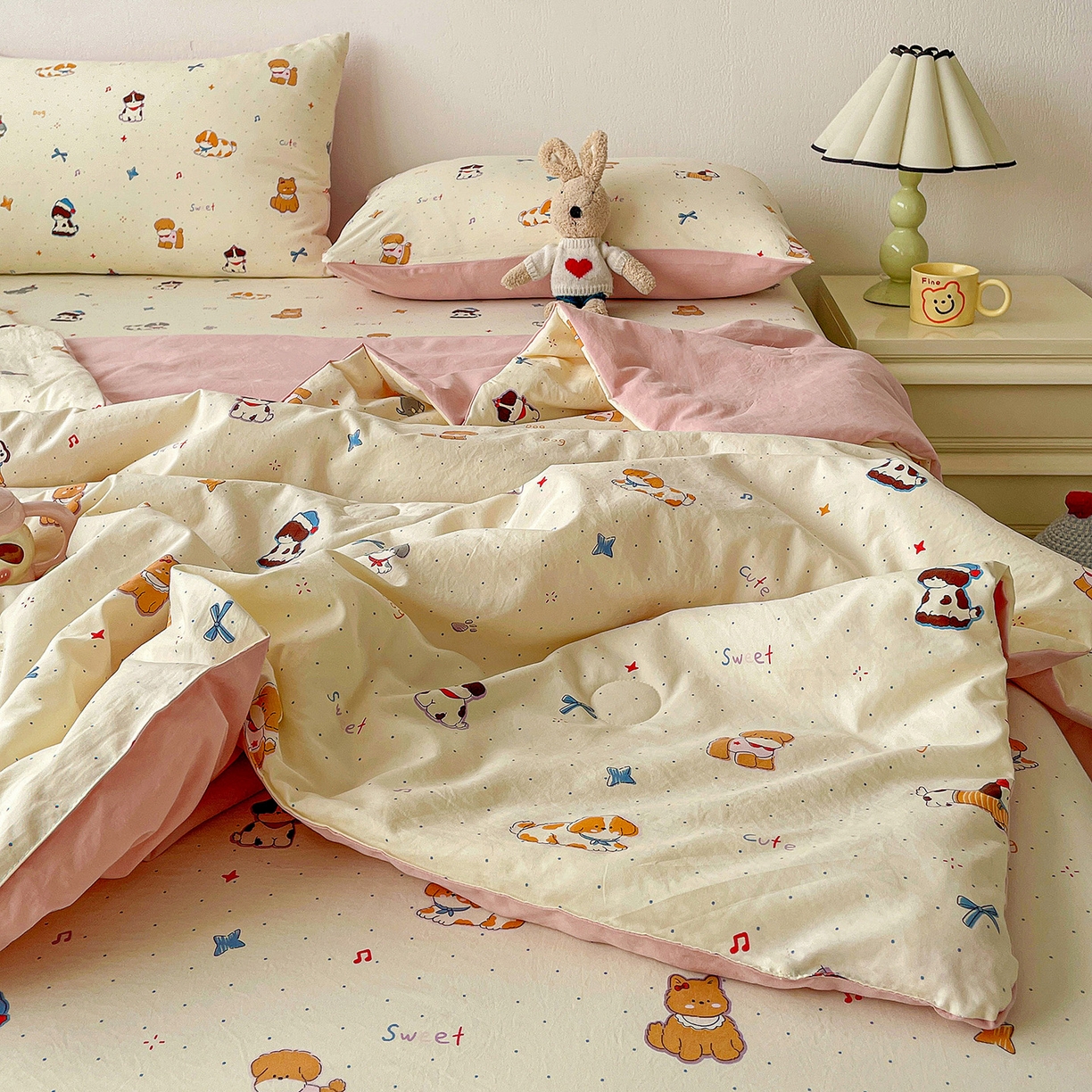 91家纺网 家纺一手货源 找家纺 纽缦家纺 2026春夏新款A类古法水洗棉夏被夏凉被空调被 洛奇