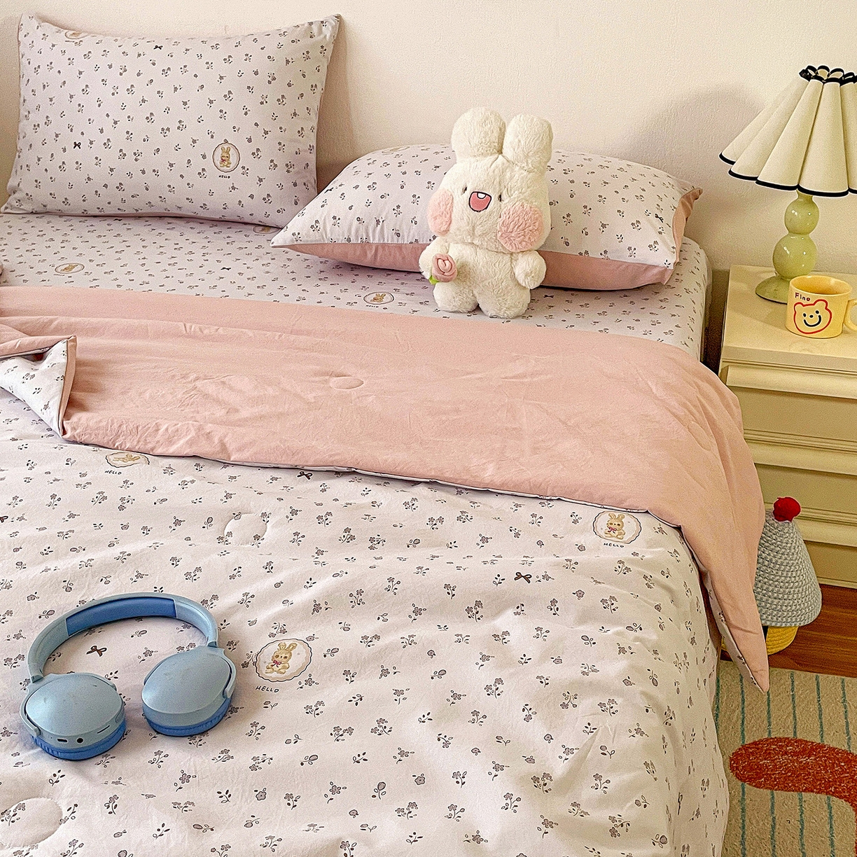 91家纺网 家纺一手货源 找家纺 纽缦家纺 2026春夏新款A类古法水洗棉夏被夏凉被空调被 恋空灰